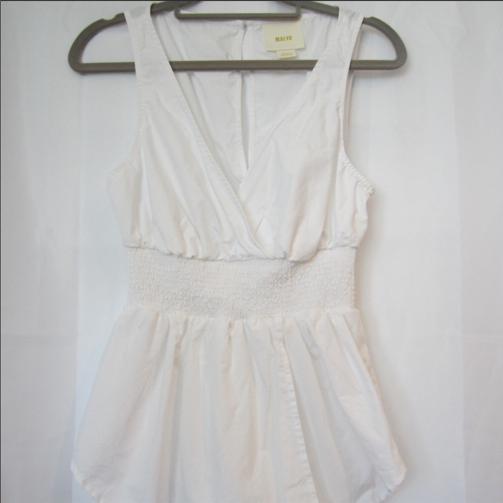 Anthropologie crisp white top
